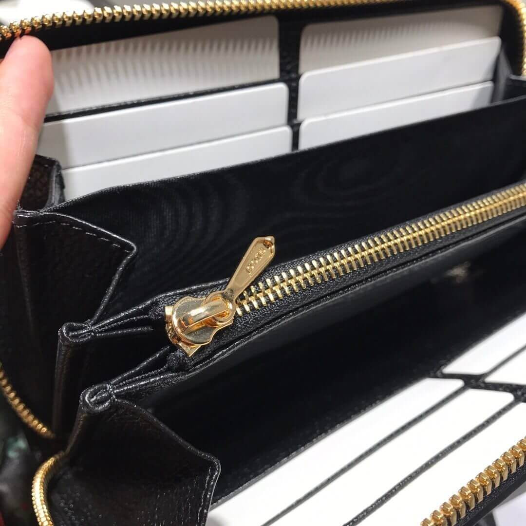 Gucci Zumi Grainy Leather Zip Around Wallet 570661