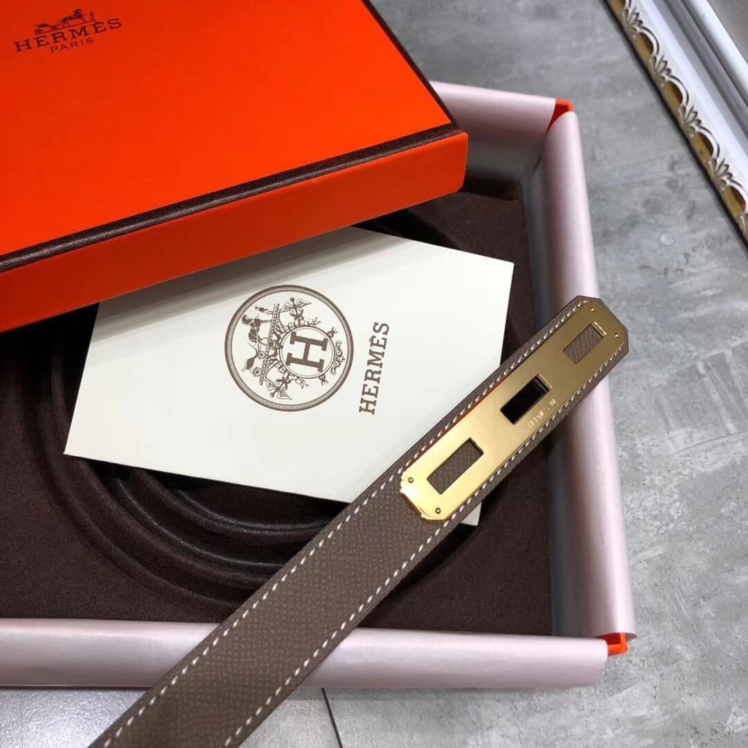 Hermes OKelly 24 Belt H07960 Grey