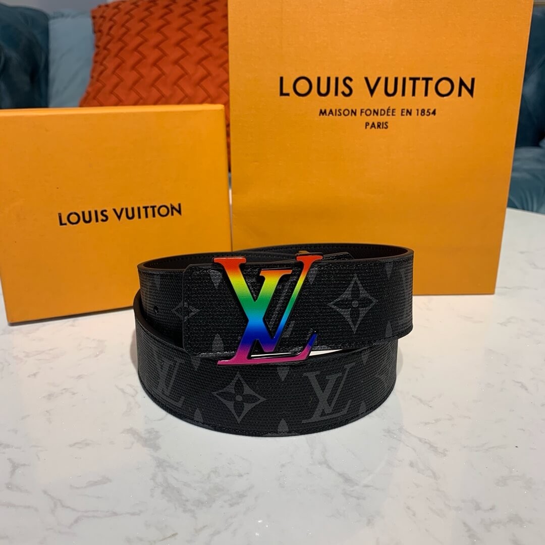 Louis Vuitton Monogram Eclipse LV Initiales 40mm Reversible MP130T