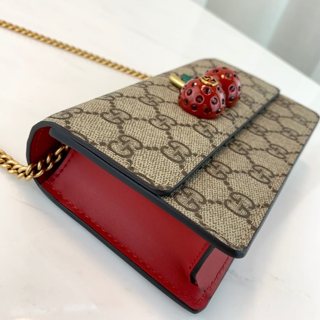 Gucci GG Supreme Mini Bag With Cherries PM 481291