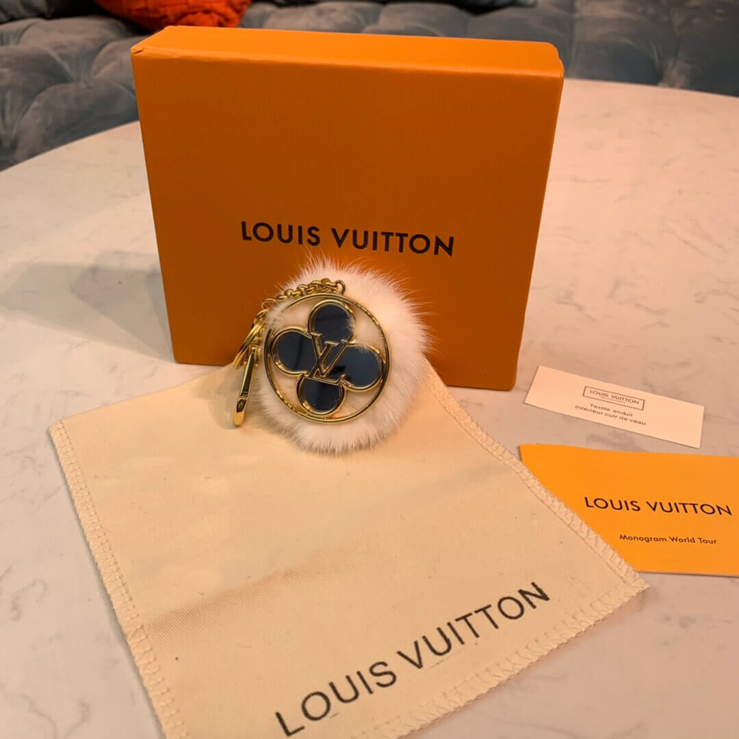 Louis Vuitton Flower Finesse Fur Bag Charm And Key Holder M69001