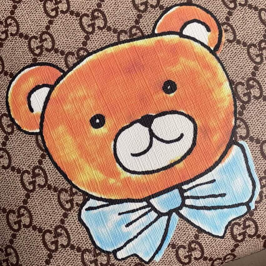 Gucci Teddy Little Bear Prin Tote 410812