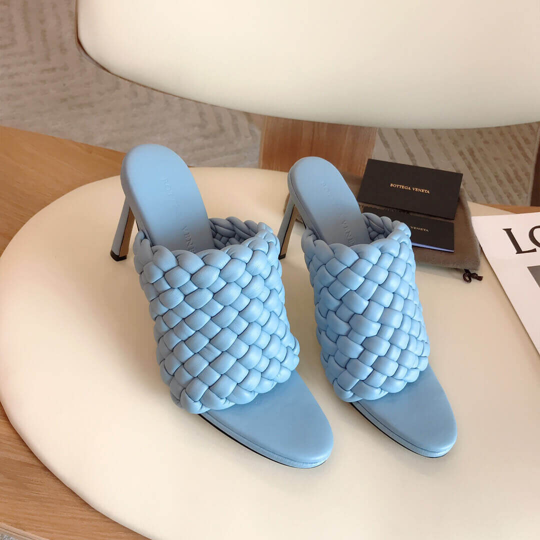 Bottega Veneta BV Curve Sandals 621340 Light Blue