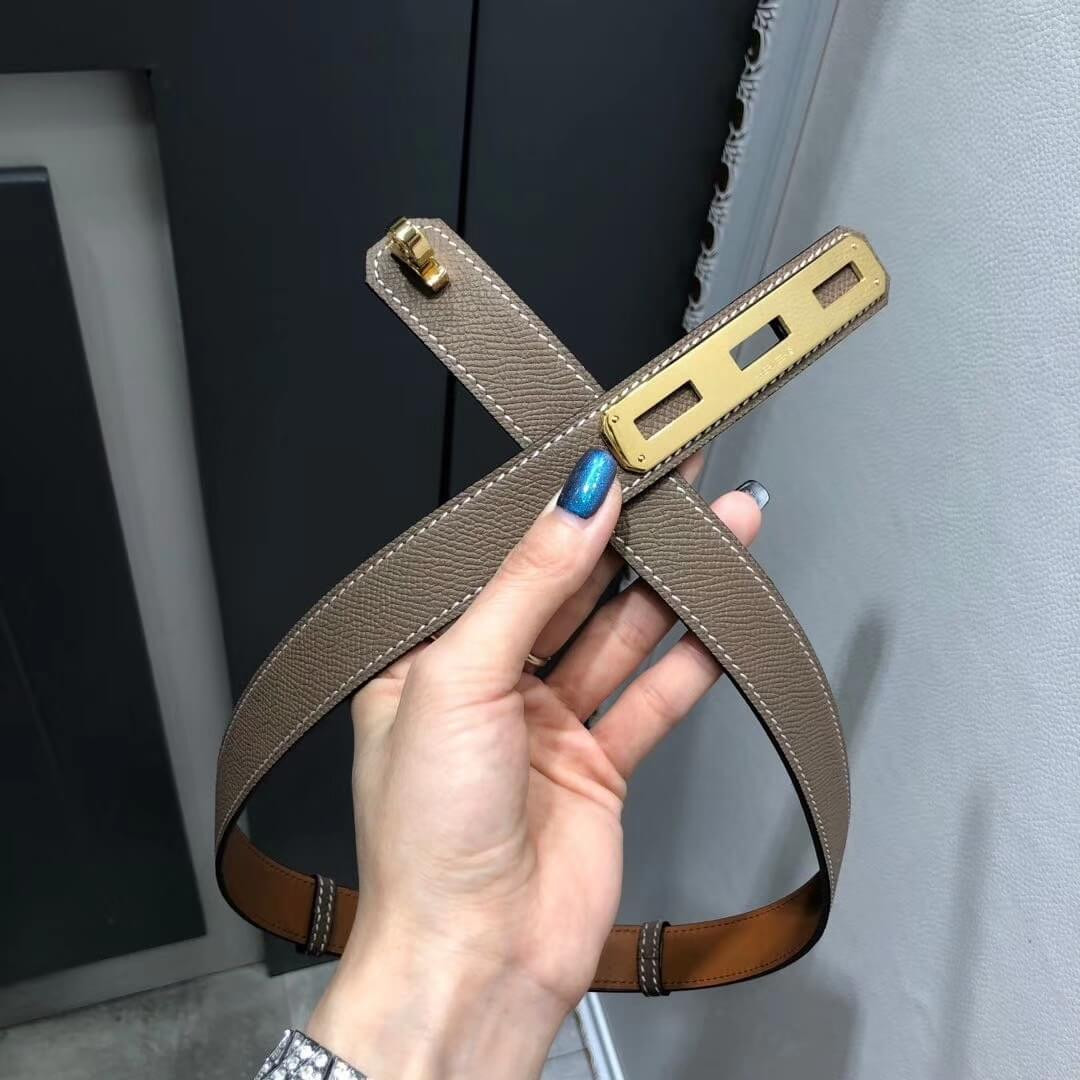 Hermes OKelly 24 Belt H07960 Grey