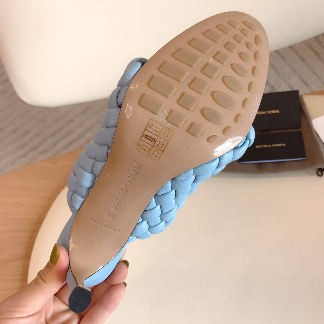 Bottega Veneta BV Curve Sandals 621340 Light Blue