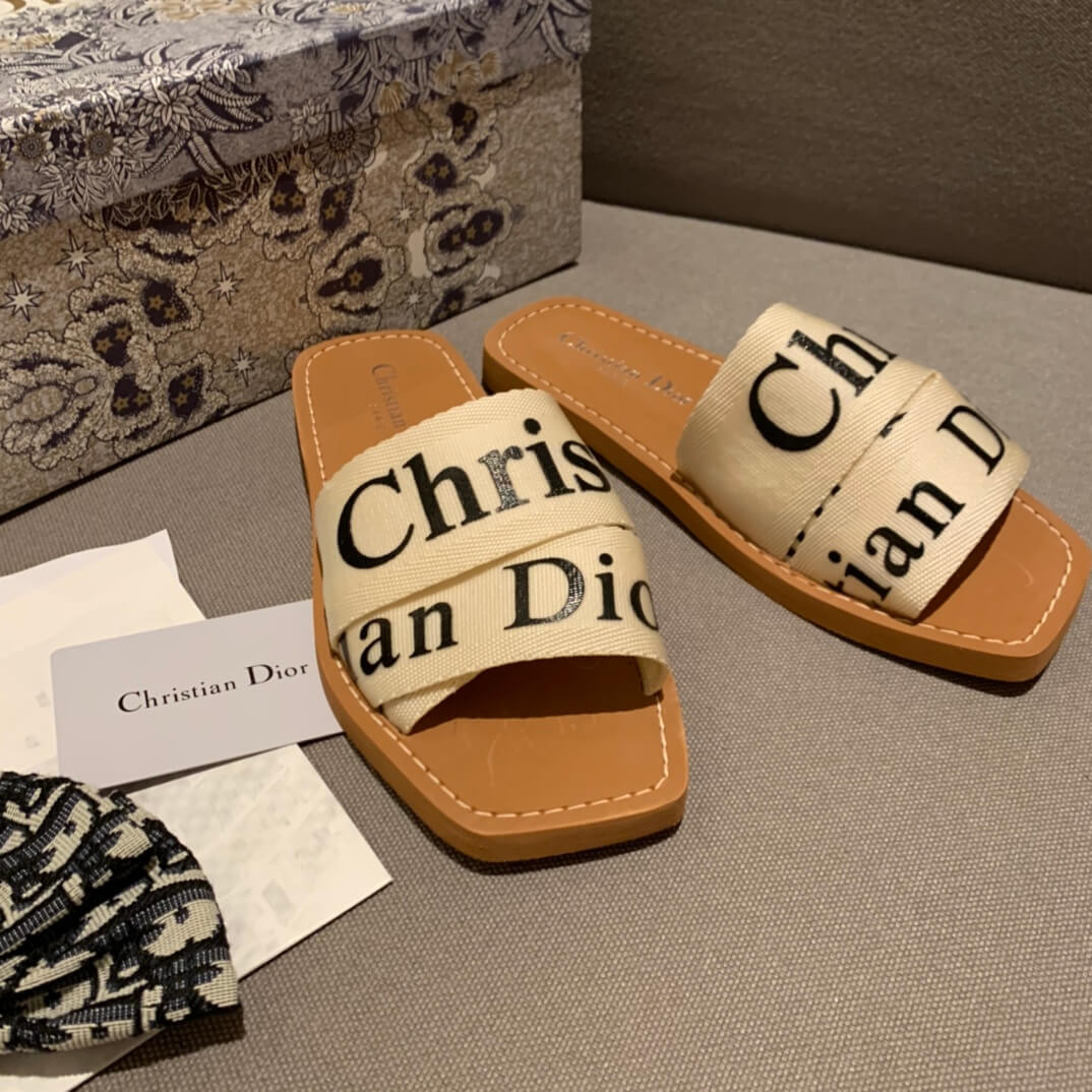Christian Dior Logo Leather Mule D20603