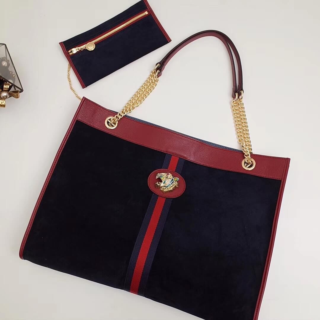 Gucci Suede Rajah Large Tote 537219