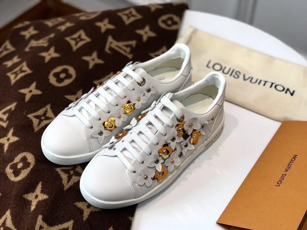 Louis vuitton Frontrow Flower Applique Sneaker 1A5NQK White