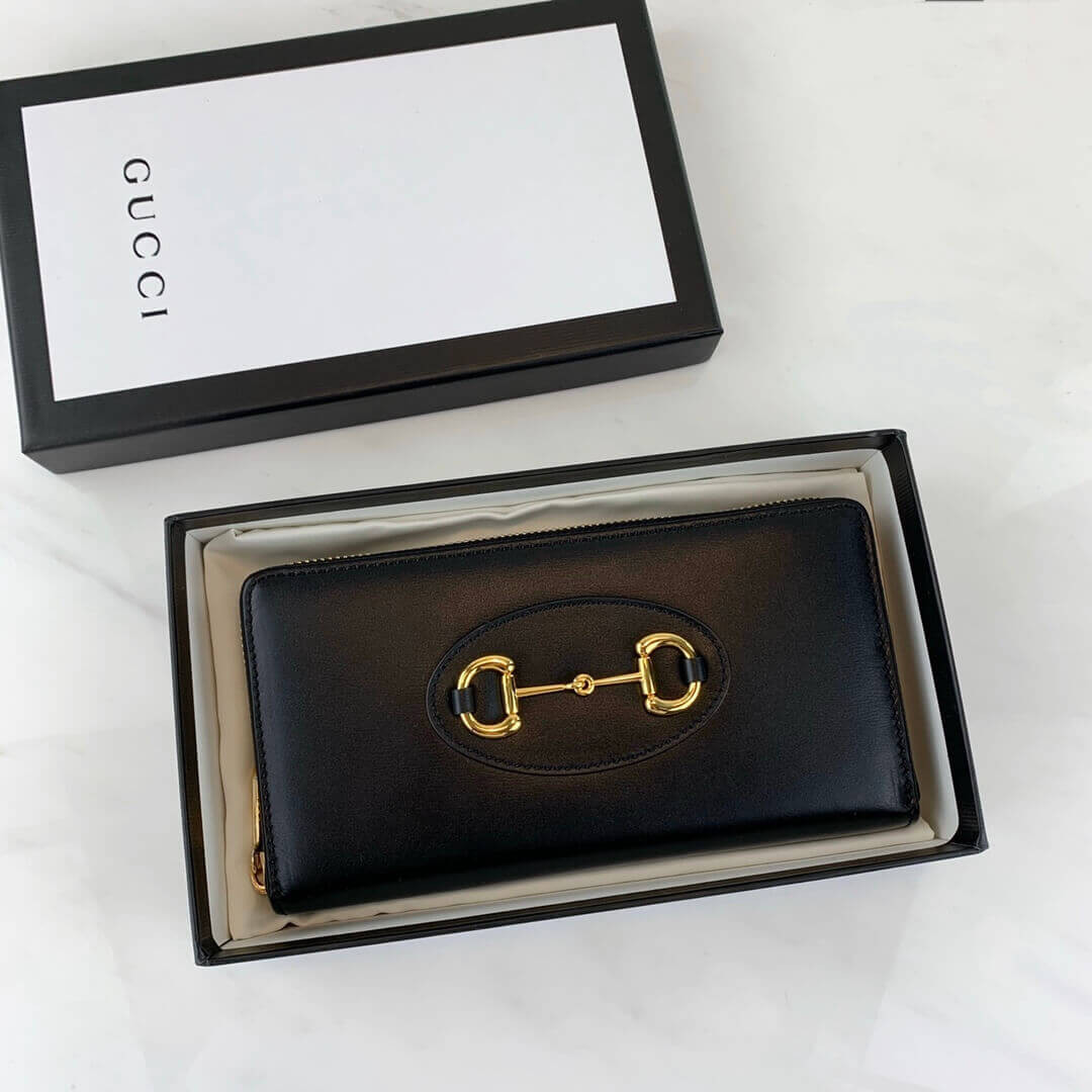 Gucci 1955 Horsebit Leather Zip Around Wallet 621889