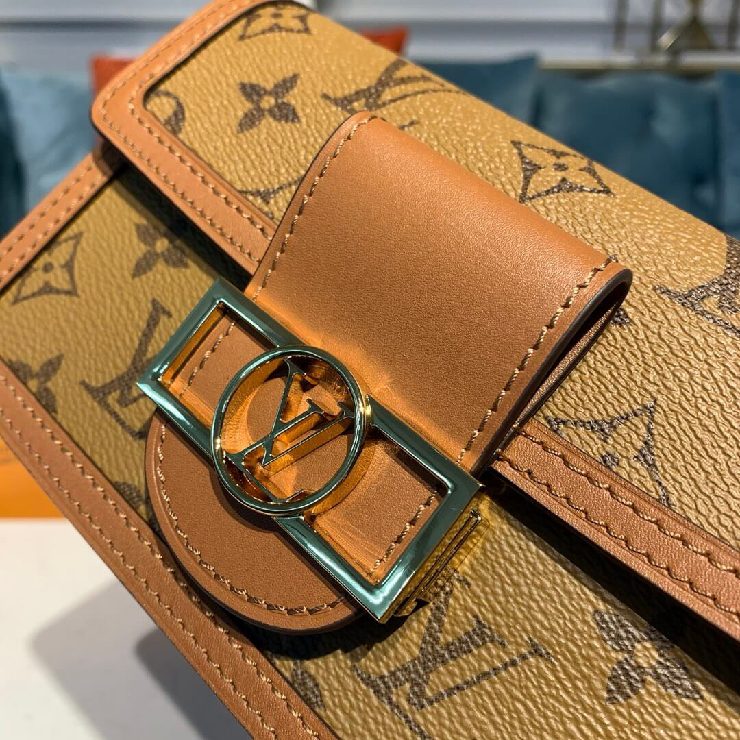 Louis Vuitton Monogram Reverse Canvas Dauphine Chain Wallet M68746