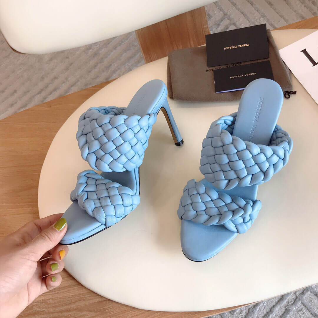 Bottega Veneta BV Curve Sandals 621213 Light Blue