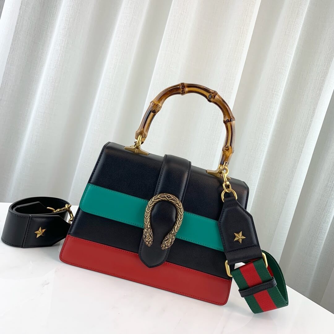 Gucci Dionysus Medium Top Handle Bag 448075 Blue/Green/Red