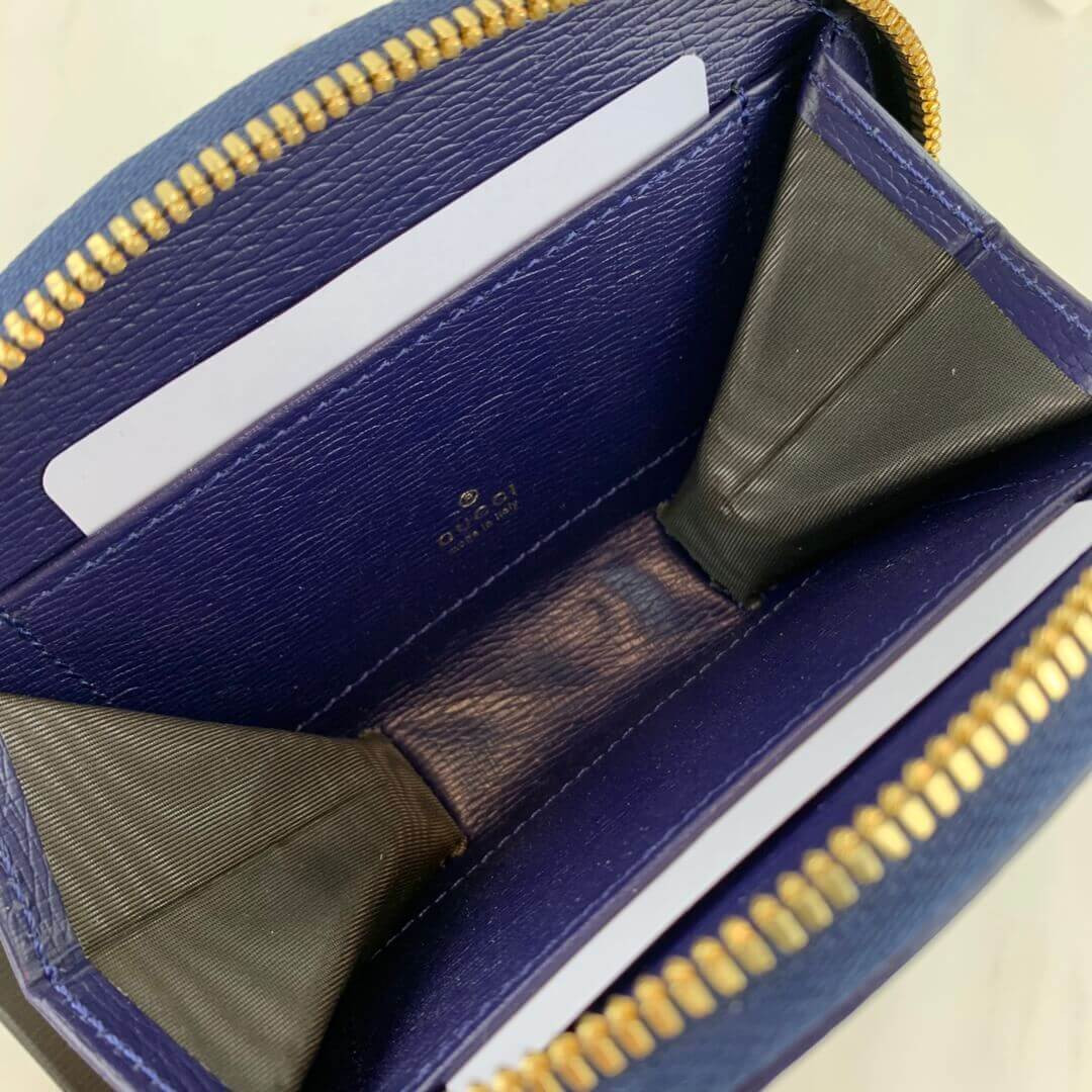 Gucci Navy And Red Polka Dot Coin Case 622040