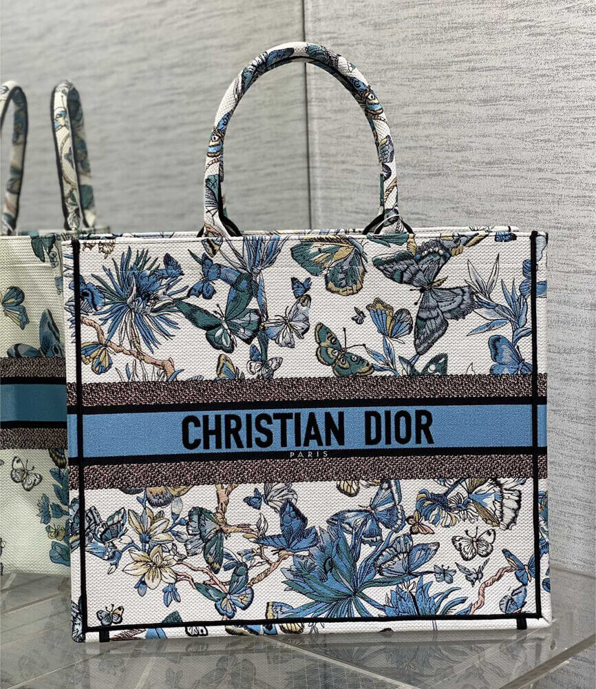 Dior Large Book Tote Toile De Jouy Mexico Embroidery M1286