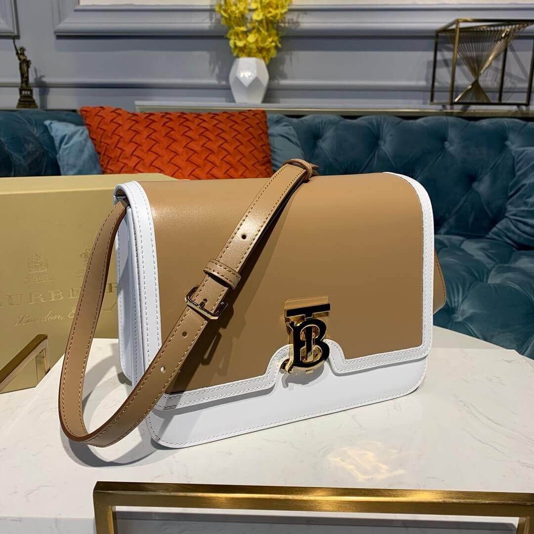 Burberry Medium Two-tone Leather TB Bag 80111991