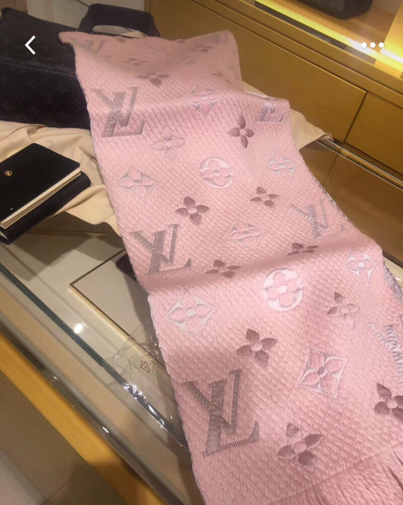 Louis Vuitton Logomania Rainbow Scarf M73057 Pink