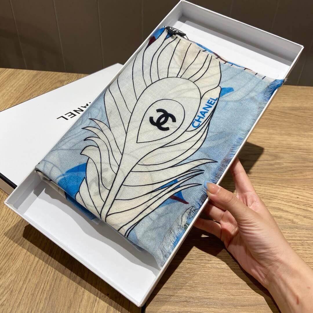 Chanel Cashmere CC Scarf A0341