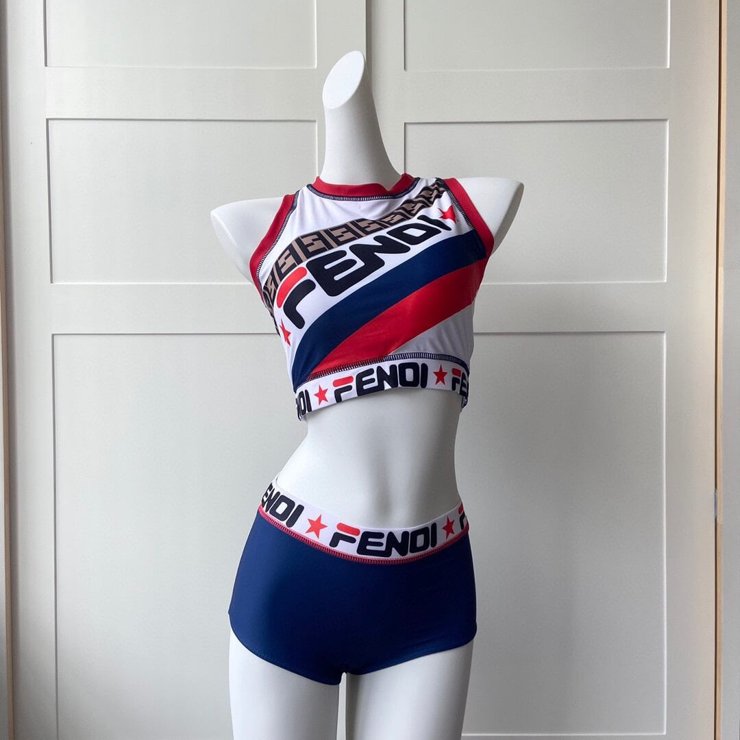 Fendi x Fila Two Piece Swimsuit B925