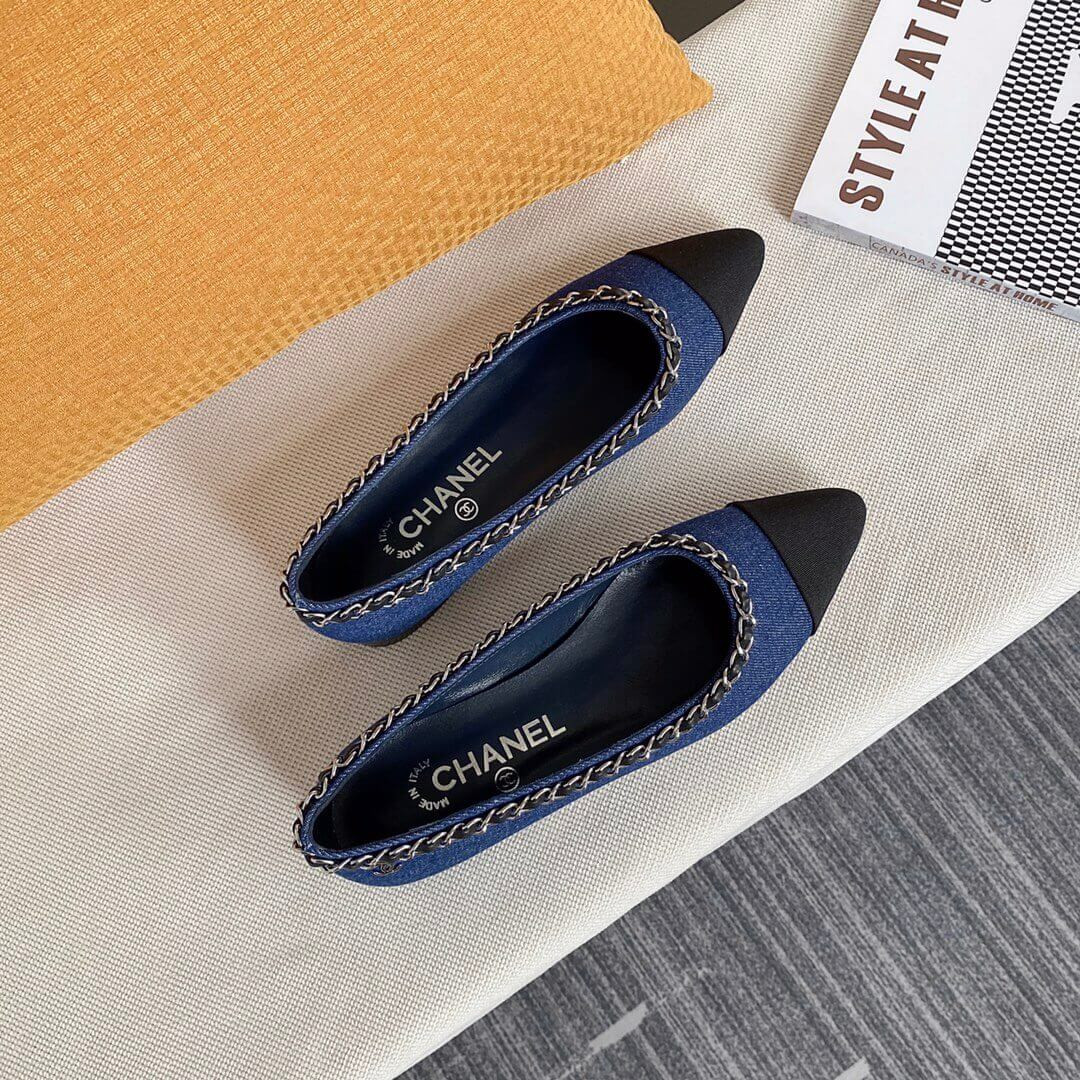 Chanel Denim Ballerinas G35389