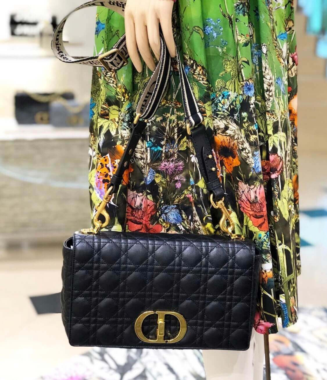 Dior Large Caro Bag in Supple Cannage Calfskin M9243