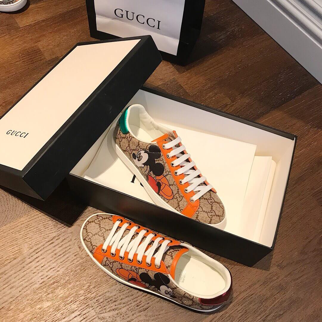 Gucci GG Disney x Gucci Ace Sneaker 604049 Orange