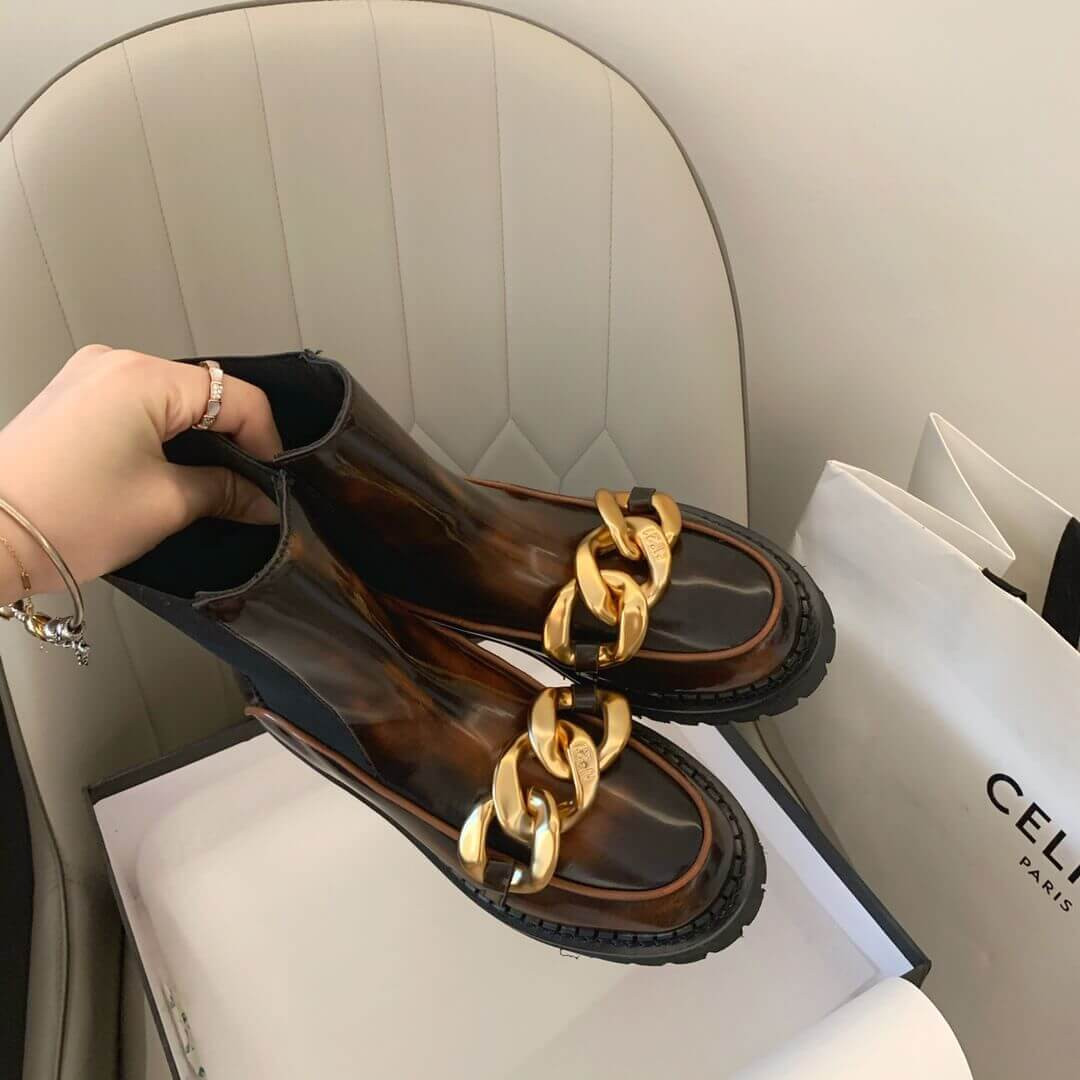 N°21 Chunky Chain-Embellished Ankle Boots