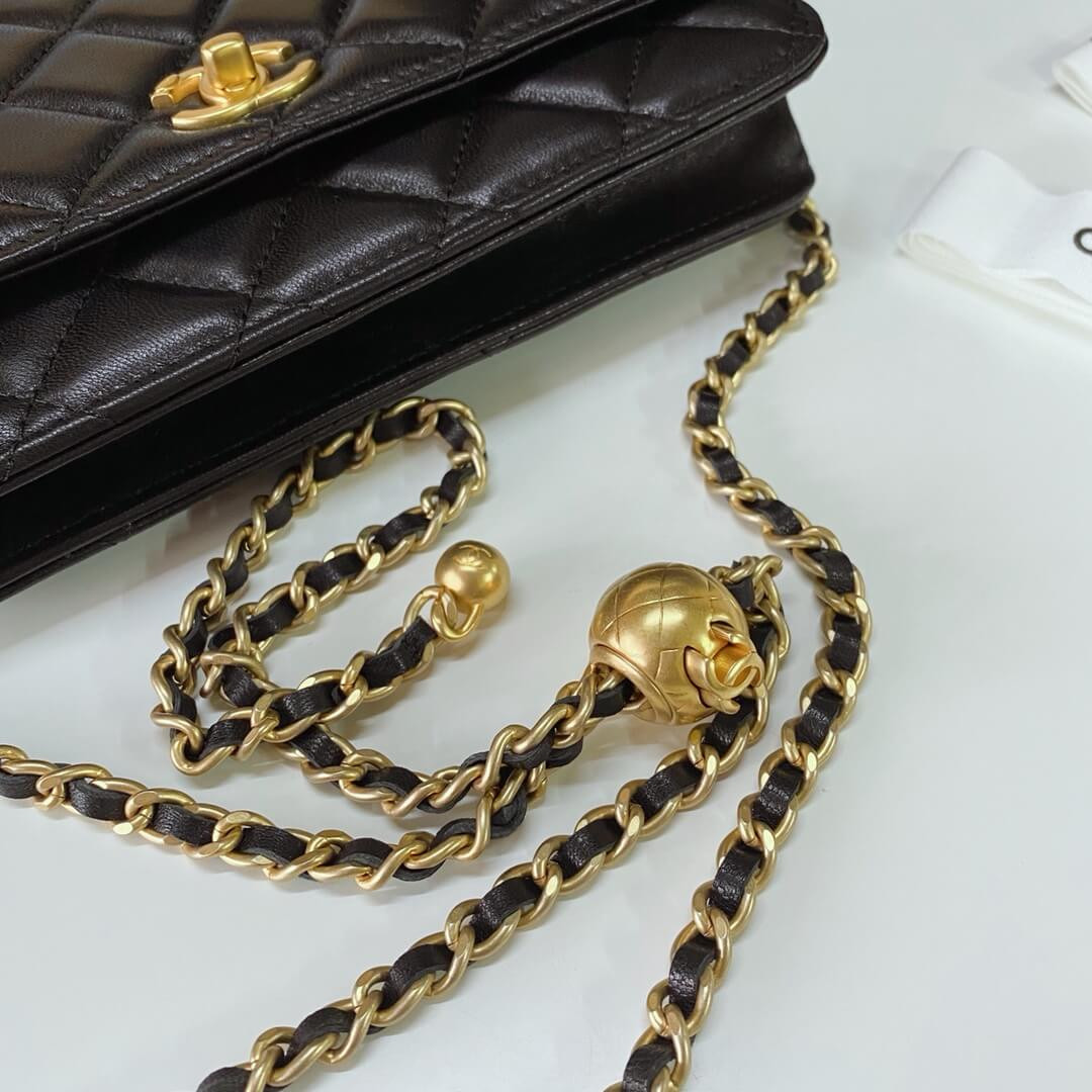 Chanel WOC With CC Details On Strap AP1450 in Lambskin