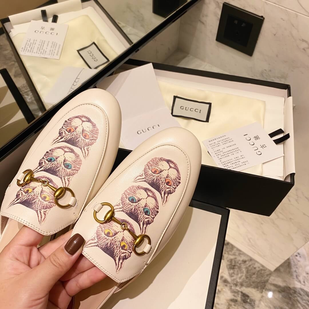 Gucci Princetown Slipper with Mystic Cat 580083