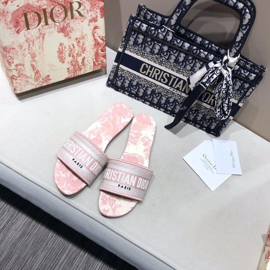 Dior Dway Mule In Embroidered Cotton KCQ3012
