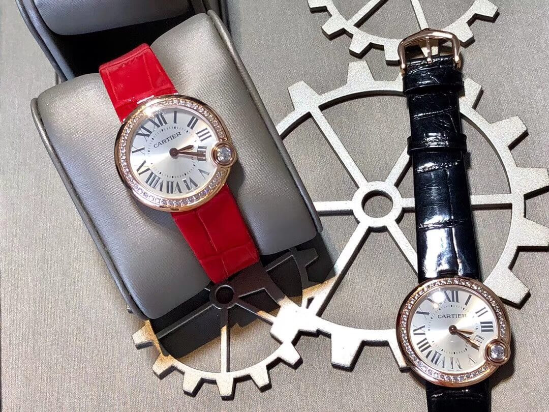 Cartier Ballon Blanc De Rose Gold Diamonds Quartz Watch WGBL0004