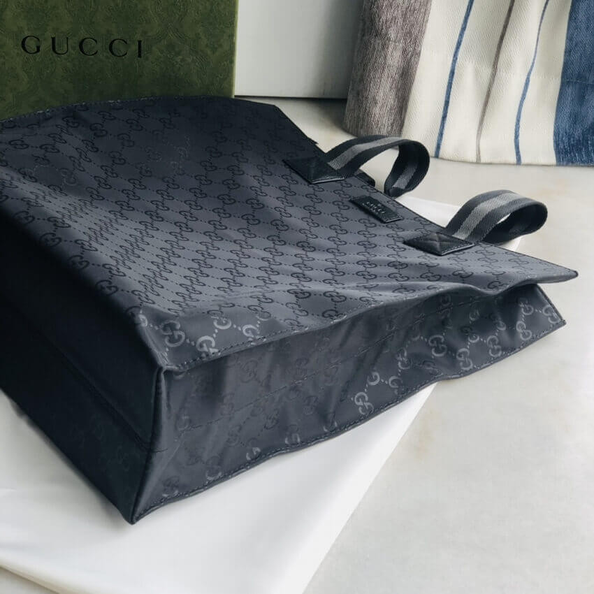 Gucci GG Guccissima Black Nylon Tall Tote Bag 449177