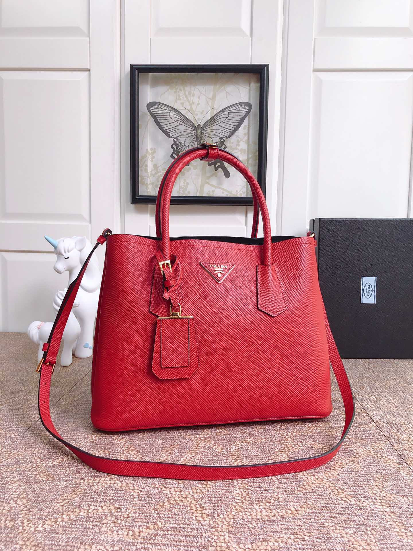 Prada Saffiano Leather Double Bag 1BG775