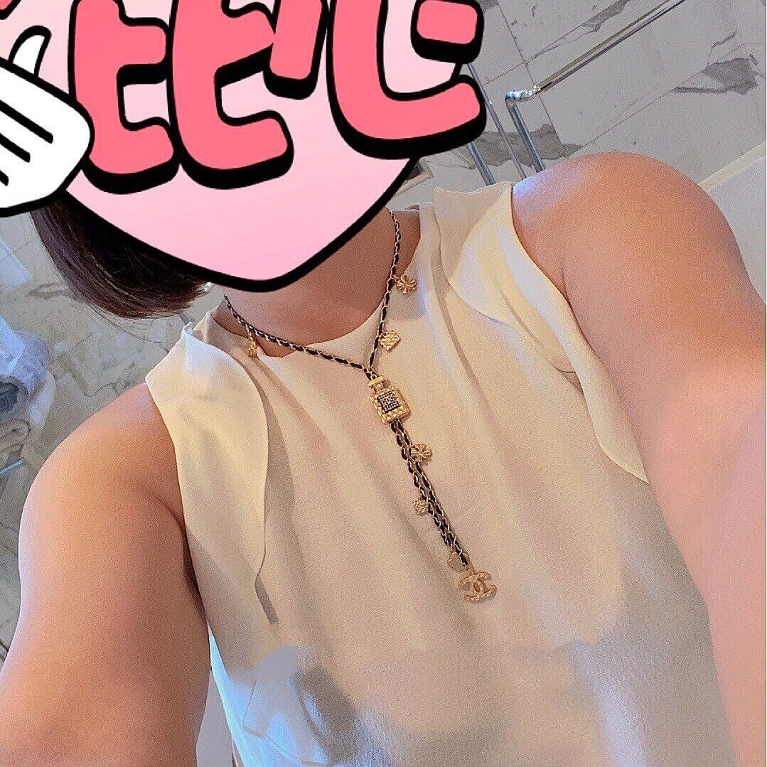 Chanel Perfume Bottle Necklace AB4393