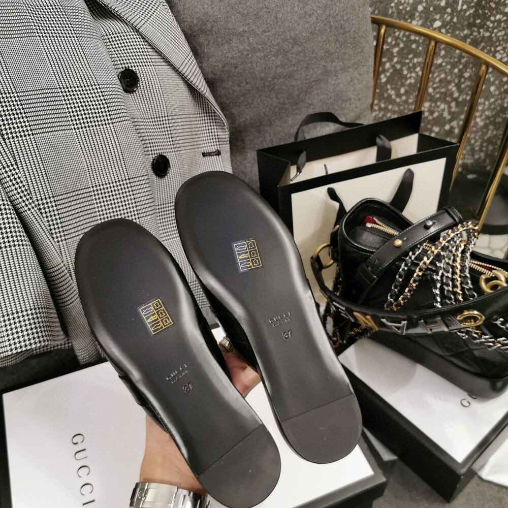 Gucci Leather Slipper 604075 Black