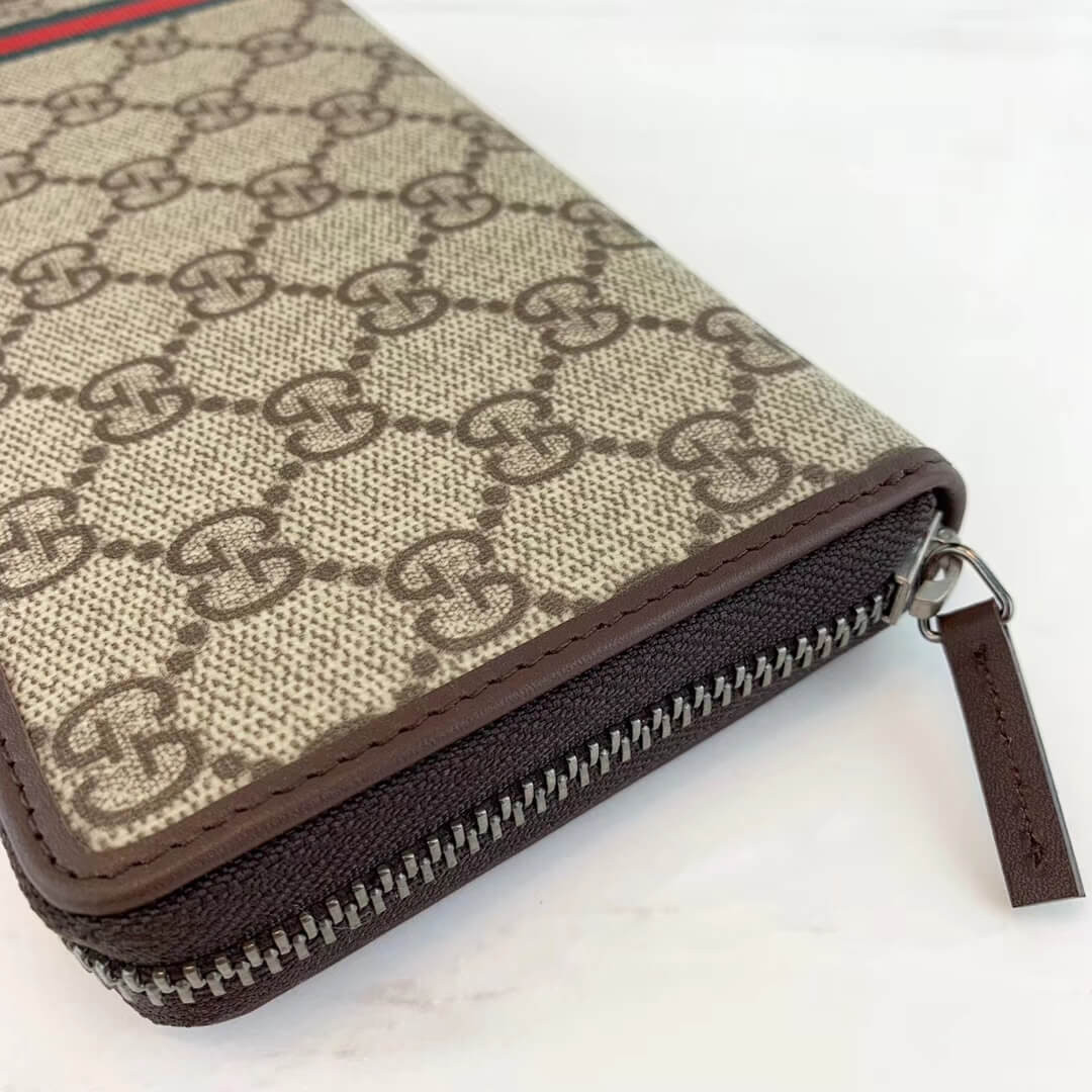 Gucci GG Supreme  Zip Around Wallet 291105