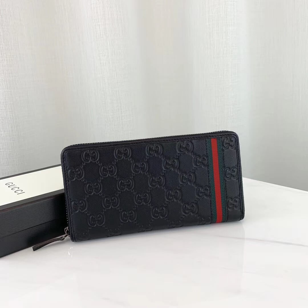 Gucci Signature Zip Around Wallet 291105