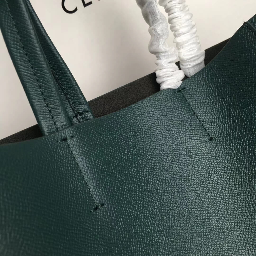 Celine Small Cabas In Grained Calfskin 189813 Green/Blue