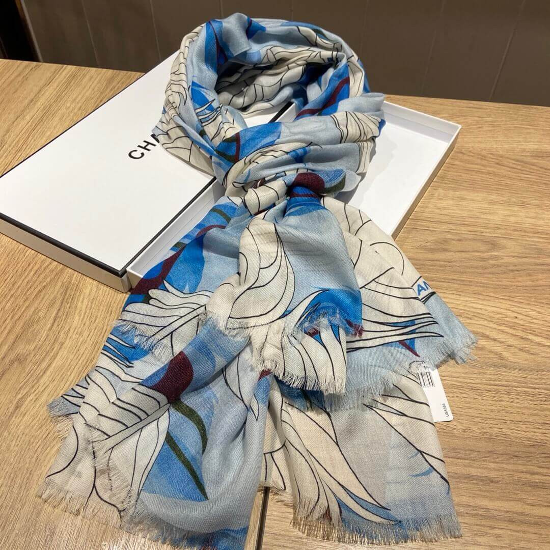 Chanel Cashmere CC Scarf A0341