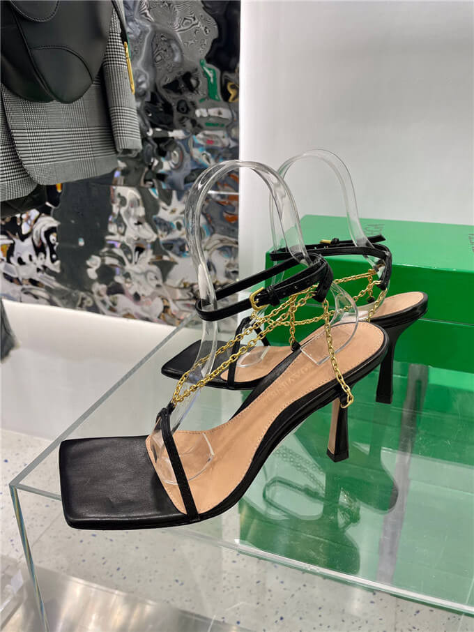 Bottega Veneta Stretch Snadals Shoes 651385 Black