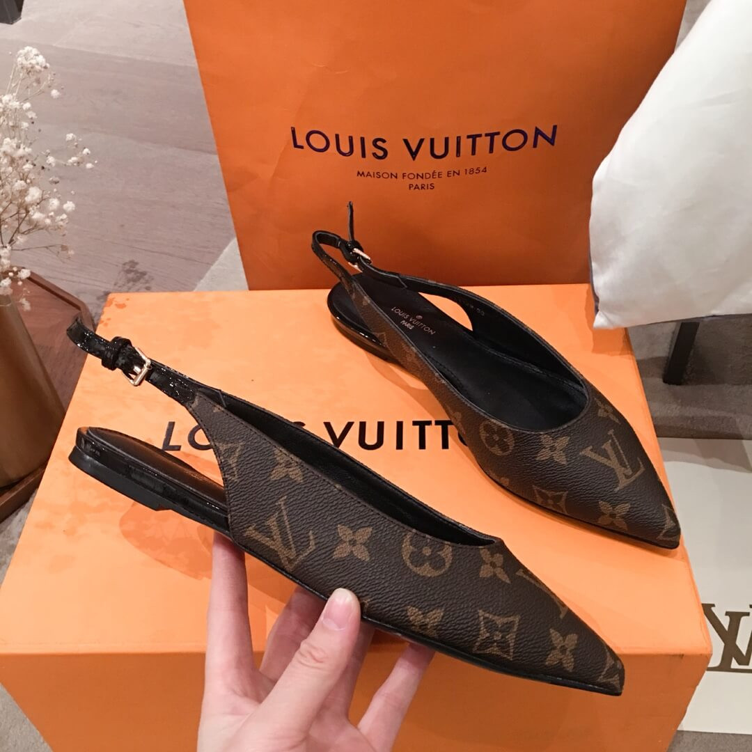 Louis Vuitton Monogram Cherie Slingback Ballerina 1A68AV