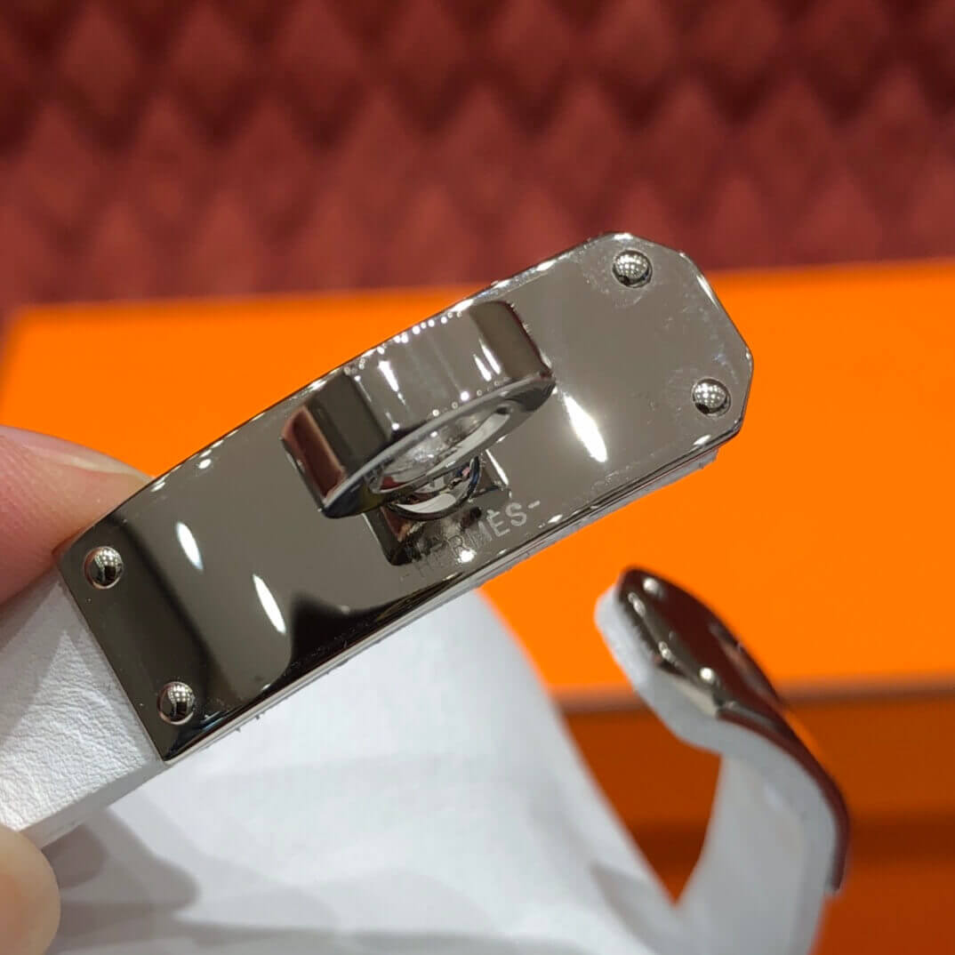 Hermes Oz Mule Palladium Kelly Buckle H191086