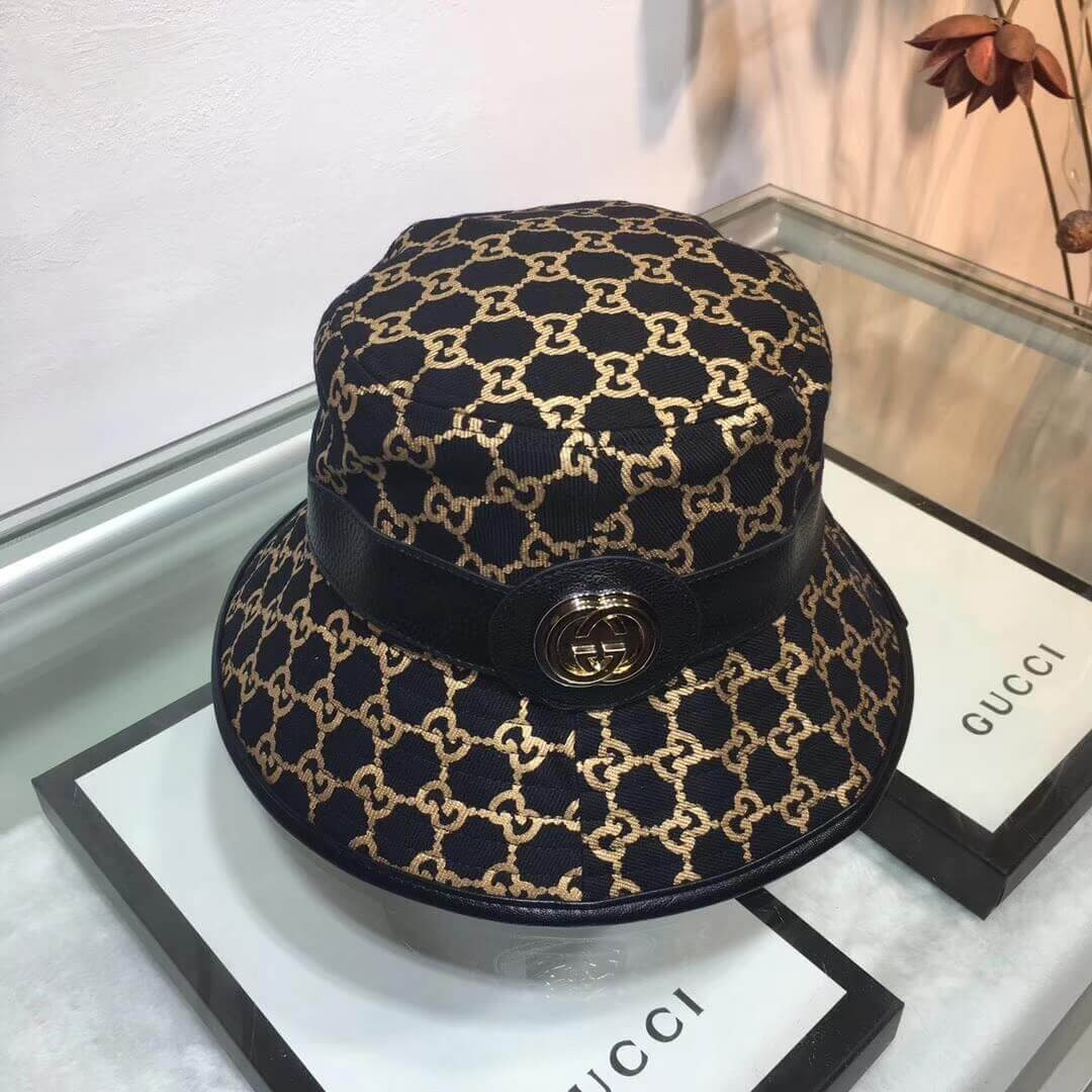 Gucci GG Canvas Bucket Hat With Double G 576587