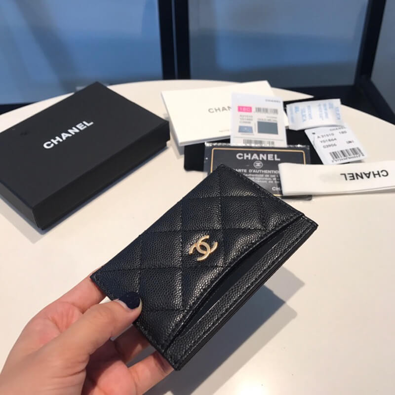 Chanel Grainy Calfskin Classic Card Holder A31510