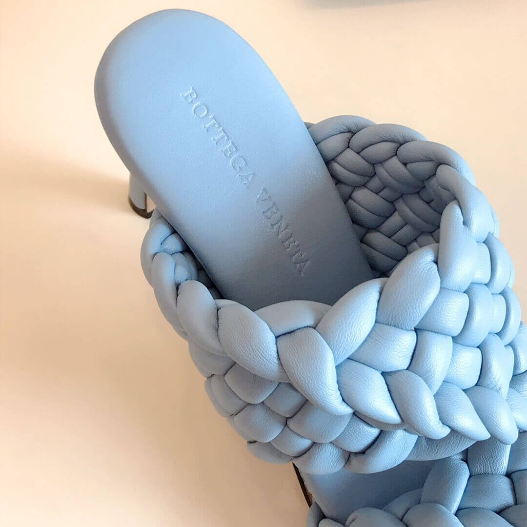 Bottega Veneta BV Curve Sandals 621213 Light Blue