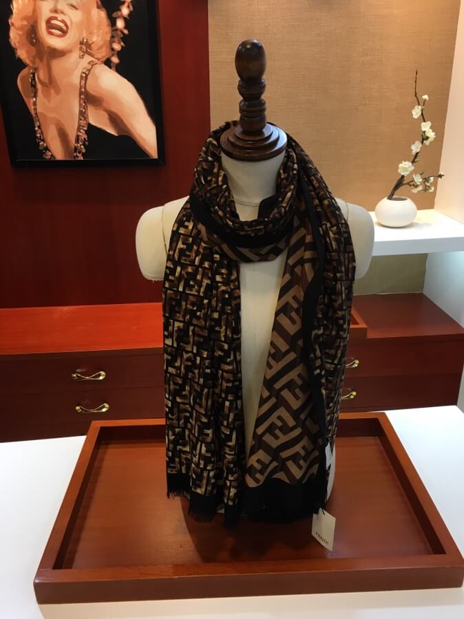 Fendi Cashmere FF Maxi Stole 890A