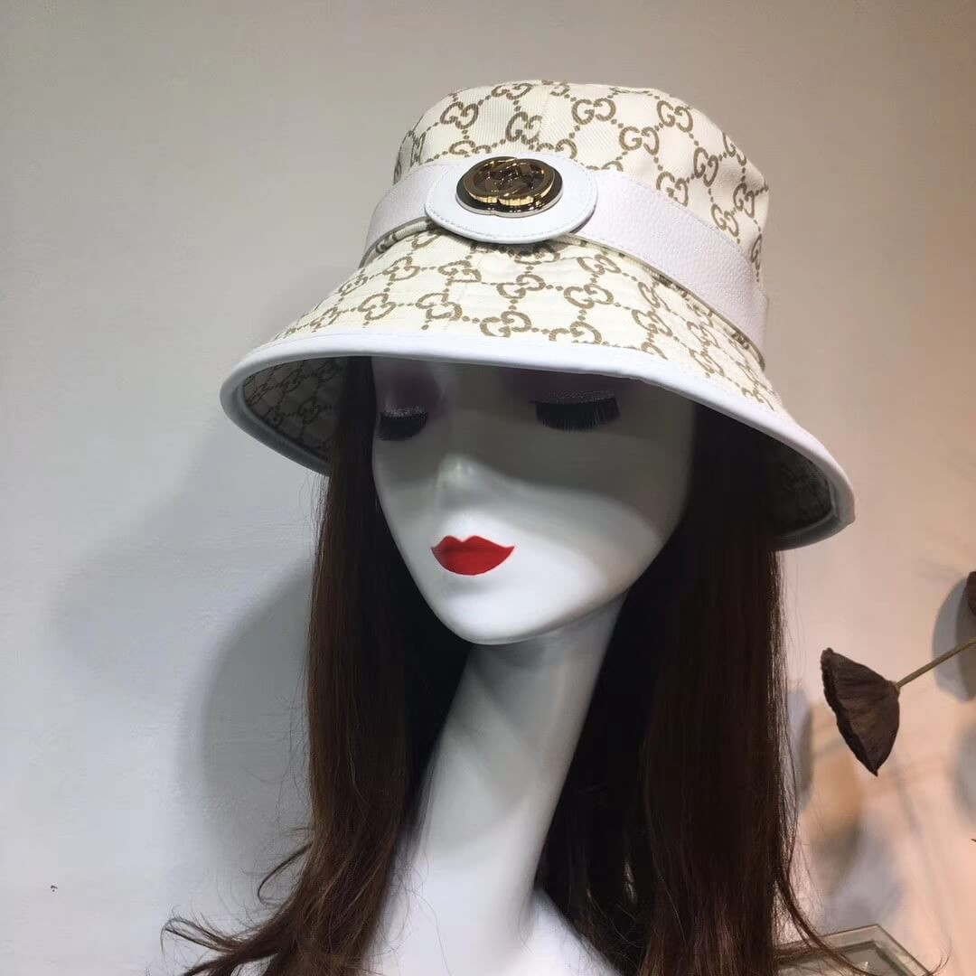 Gucci GG Canvas Bucket Hat With Double G 576587