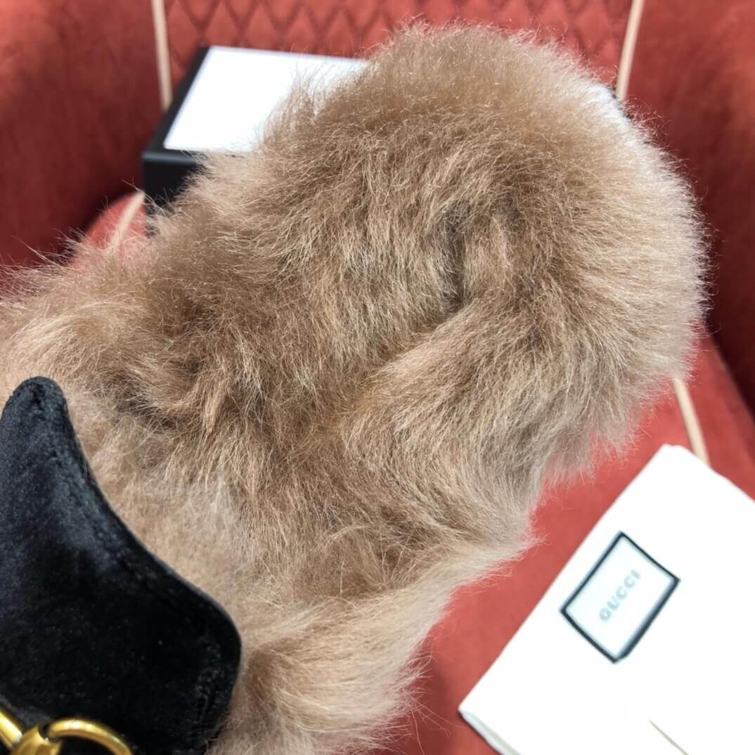 Gucci Princetown Velvet Slipper 397749