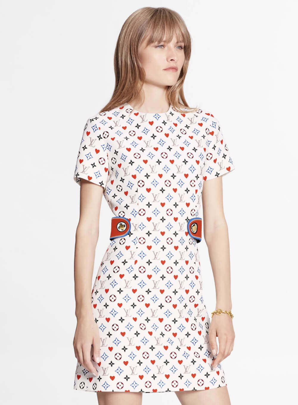 Louis Vuitton Game On Contrast Martingale Straight-Cut Dress