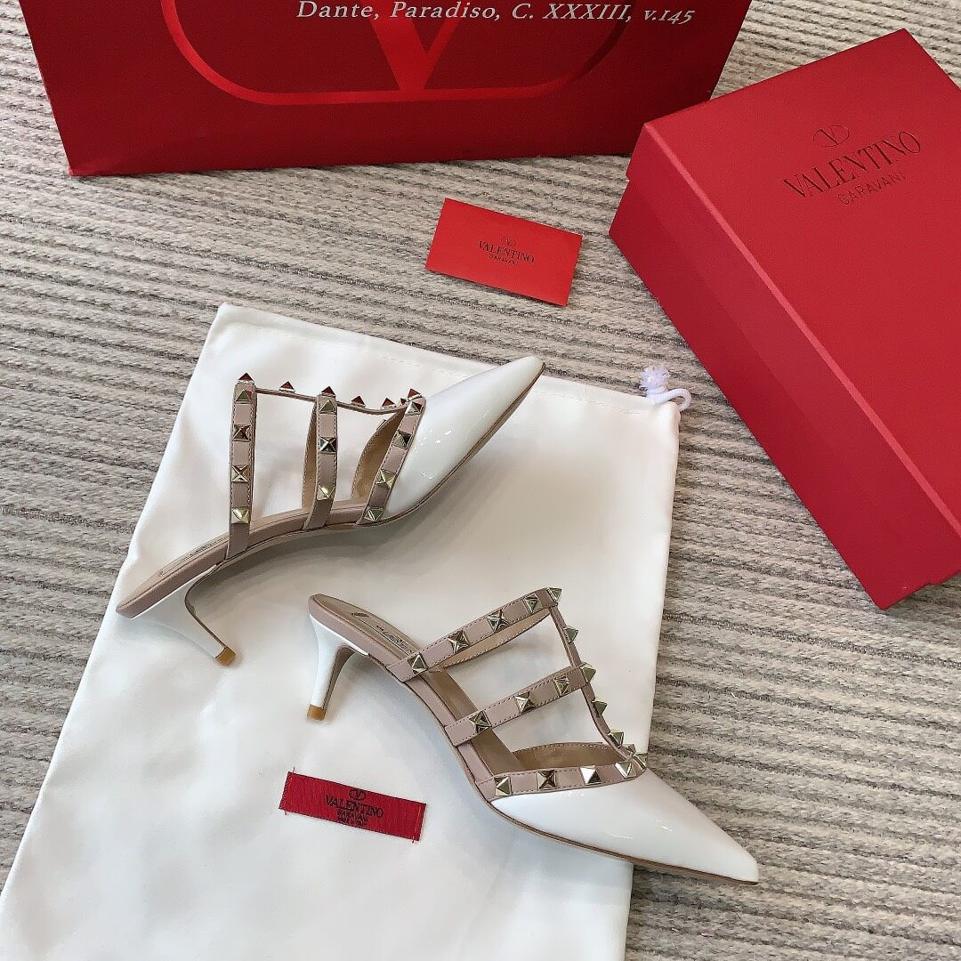 Valentino Rockstud Patent Leather Slingback Pump 50 mm A2020310