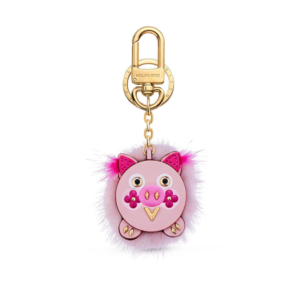 Louis Vuitton Wild Fur Pig Bag Charm And Key Holder M64260